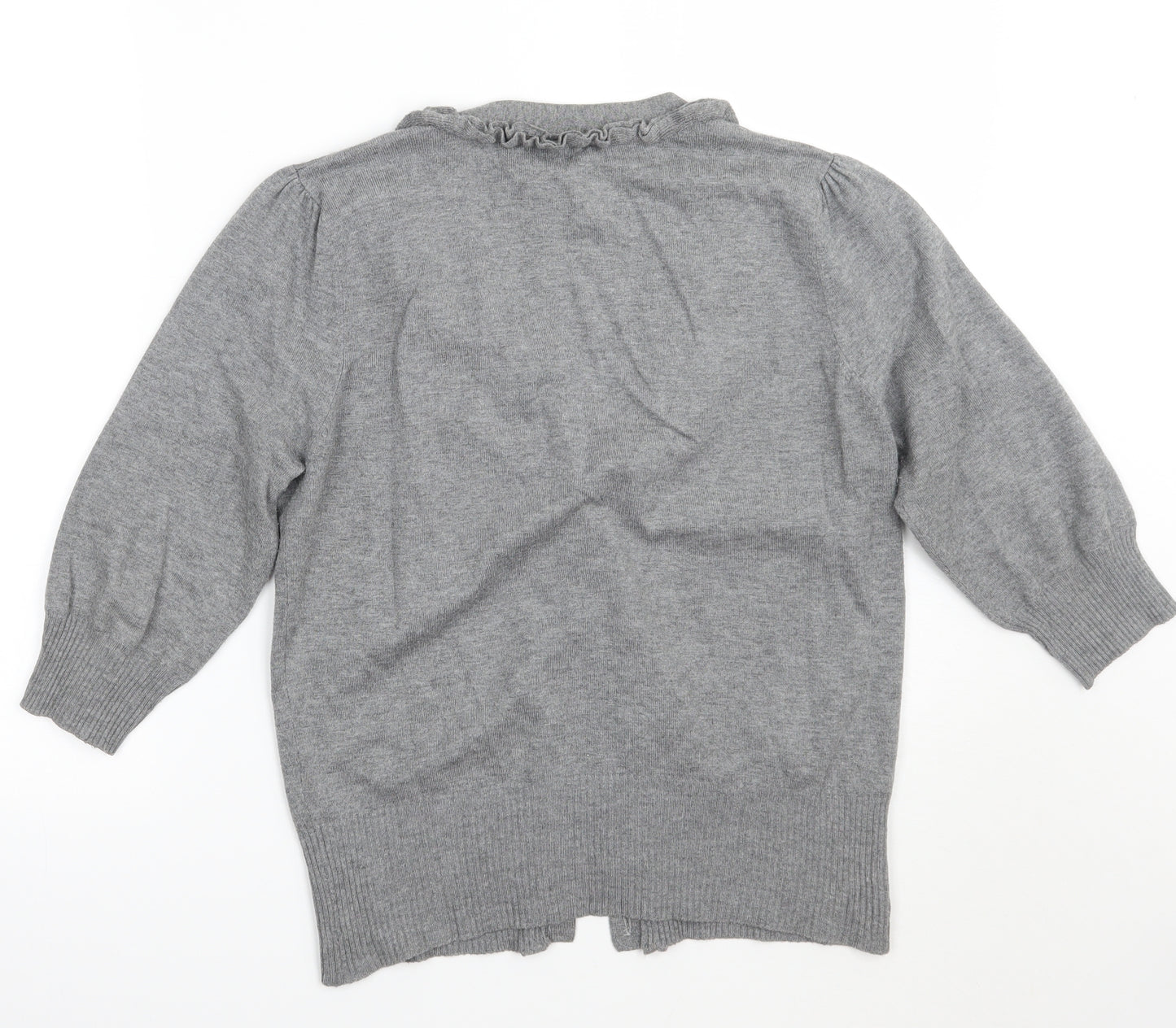//text.. Womens Grey   Cardigan Jumper Size L