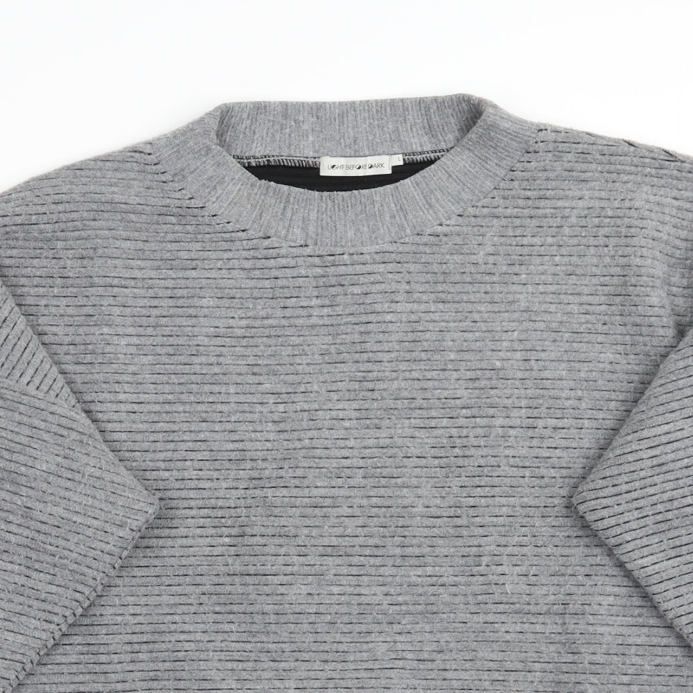 Light before Dark Womens Grey   Pullover Jumper Size L