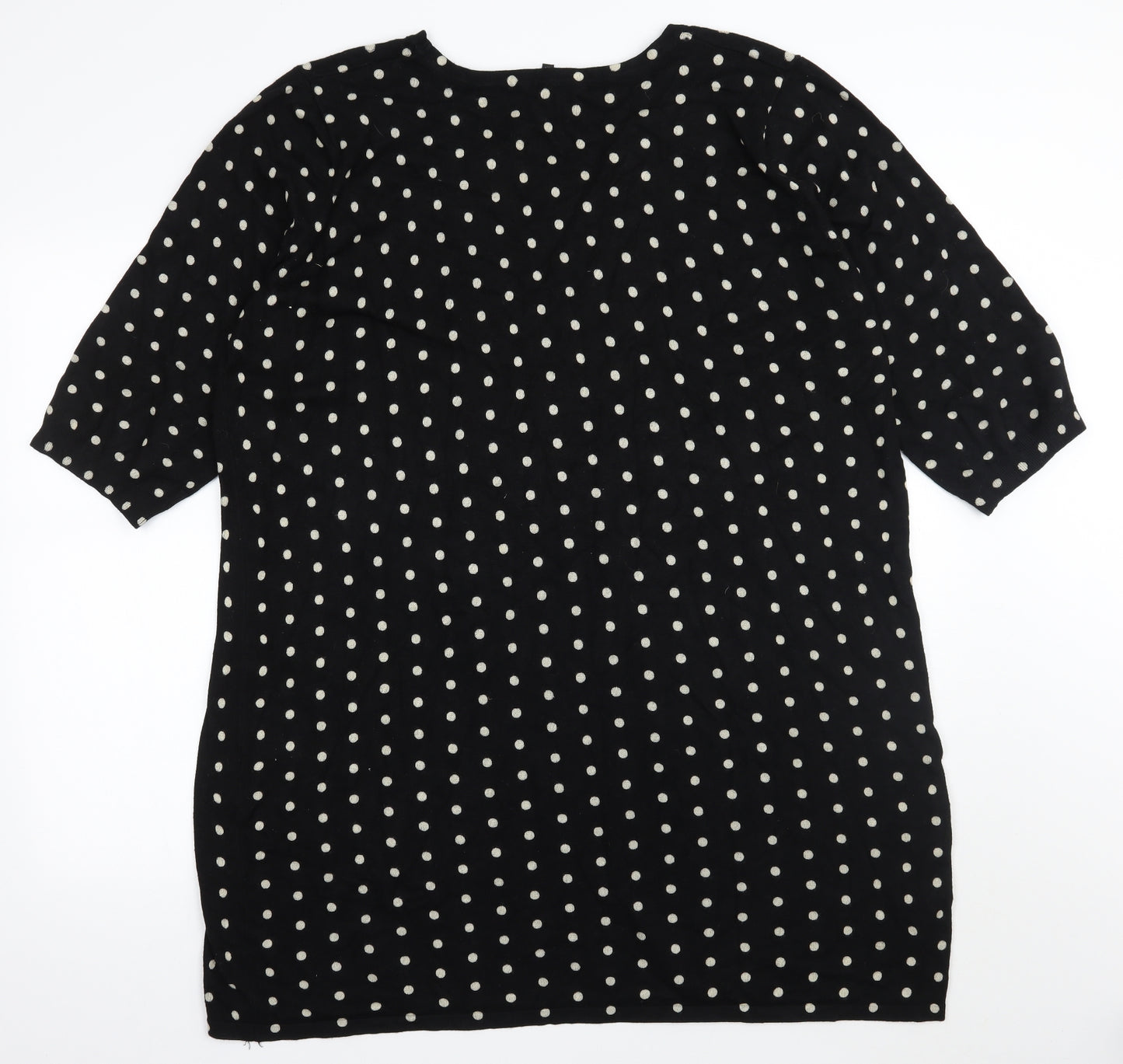 Anya Madsen Womens Black Polka Dot  Jumper Dress  Size 24