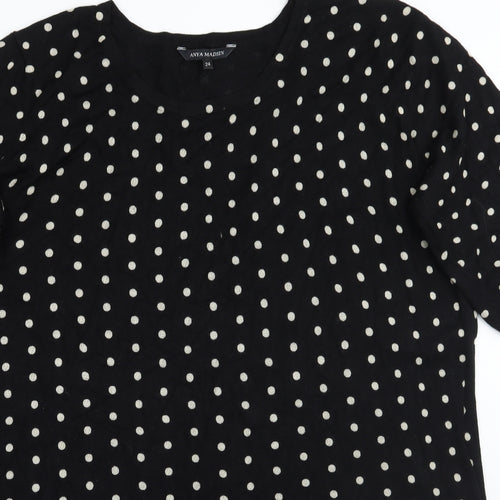 Anya Madsen Womens Black Polka Dot  Jumper Dress  Size 24
