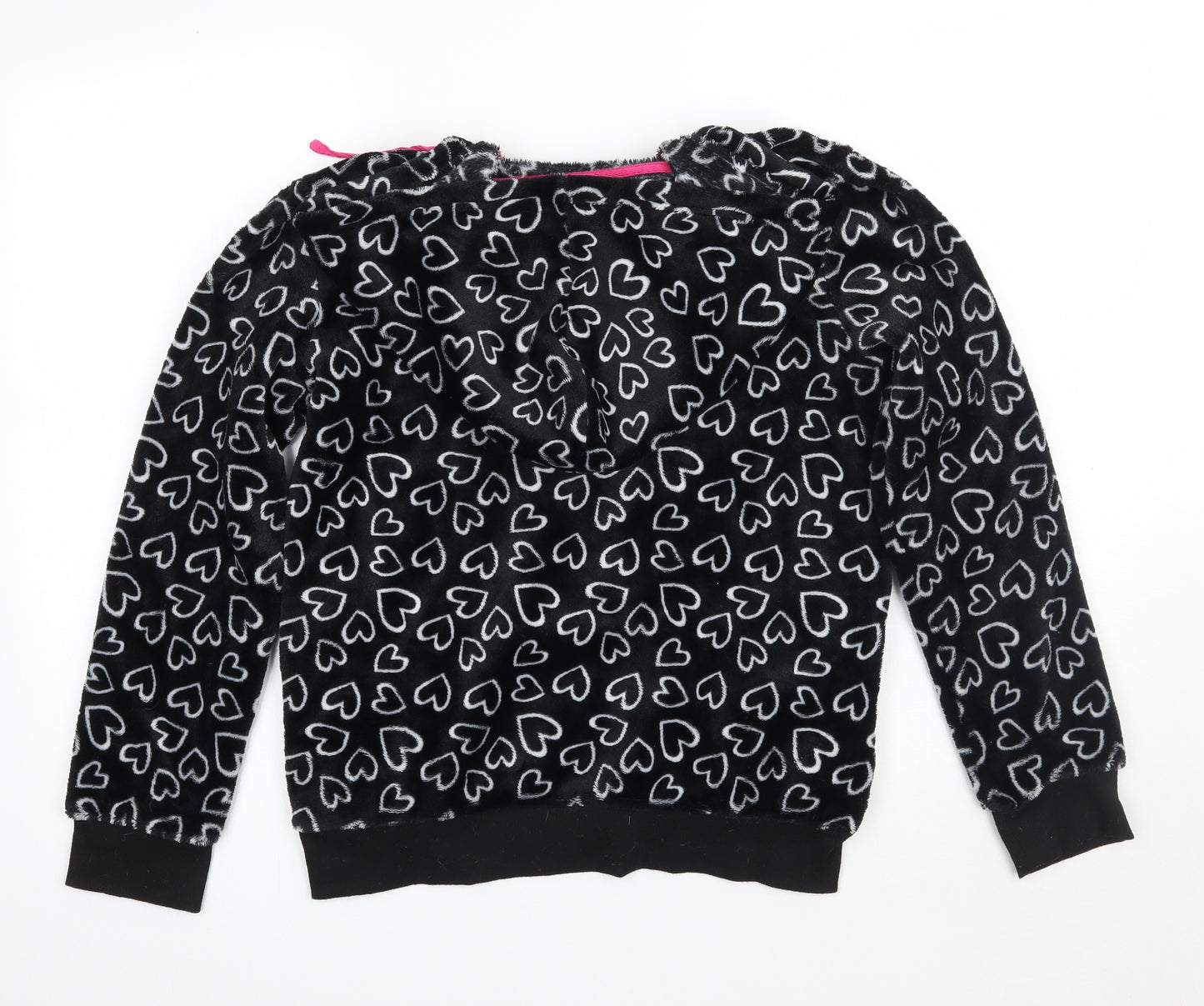 Preworn Womens Black Geometric  Jacket Coatigan Size S