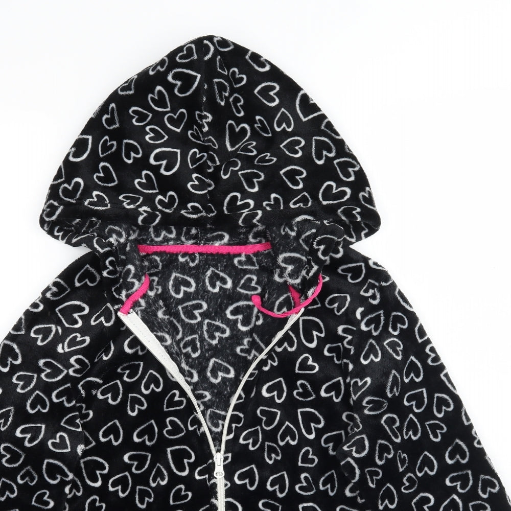 Preworn Womens Black Geometric  Jacket Coatigan Size S