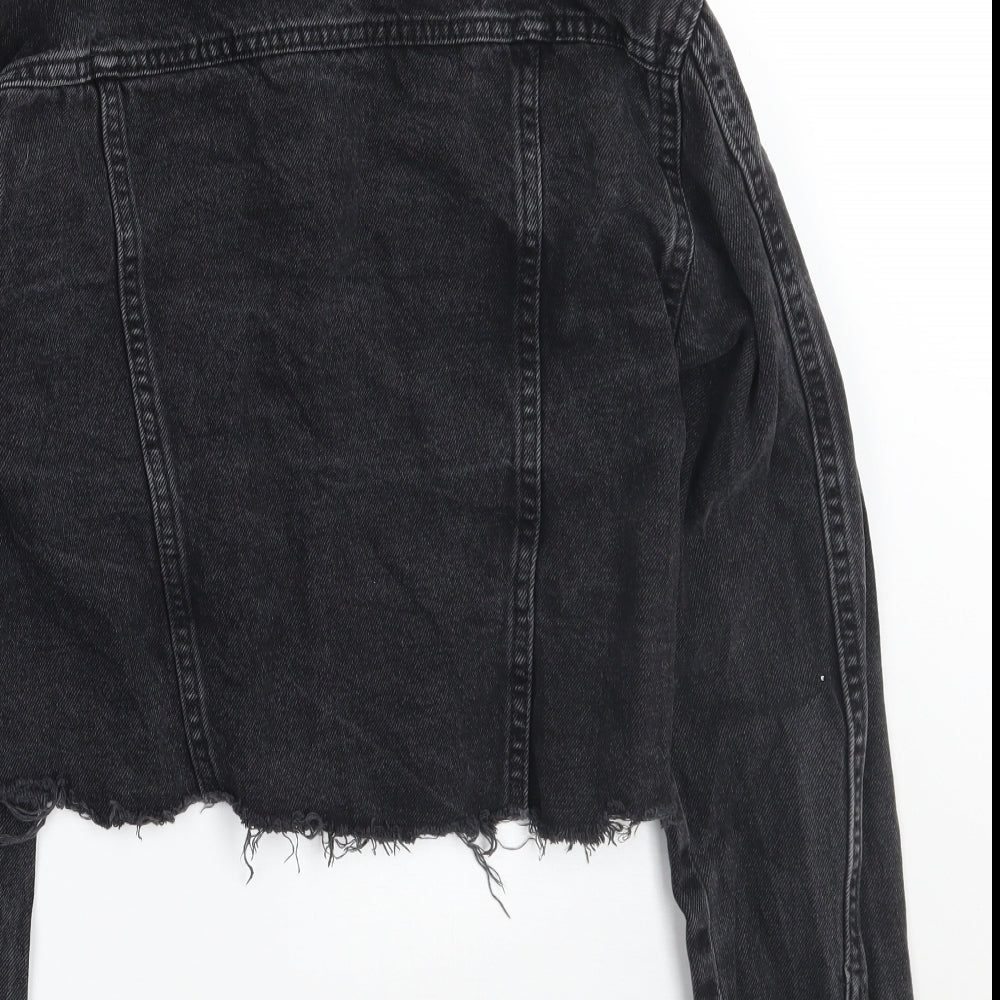 Denim & Co. Womens Black   Jacket Coat Size 6