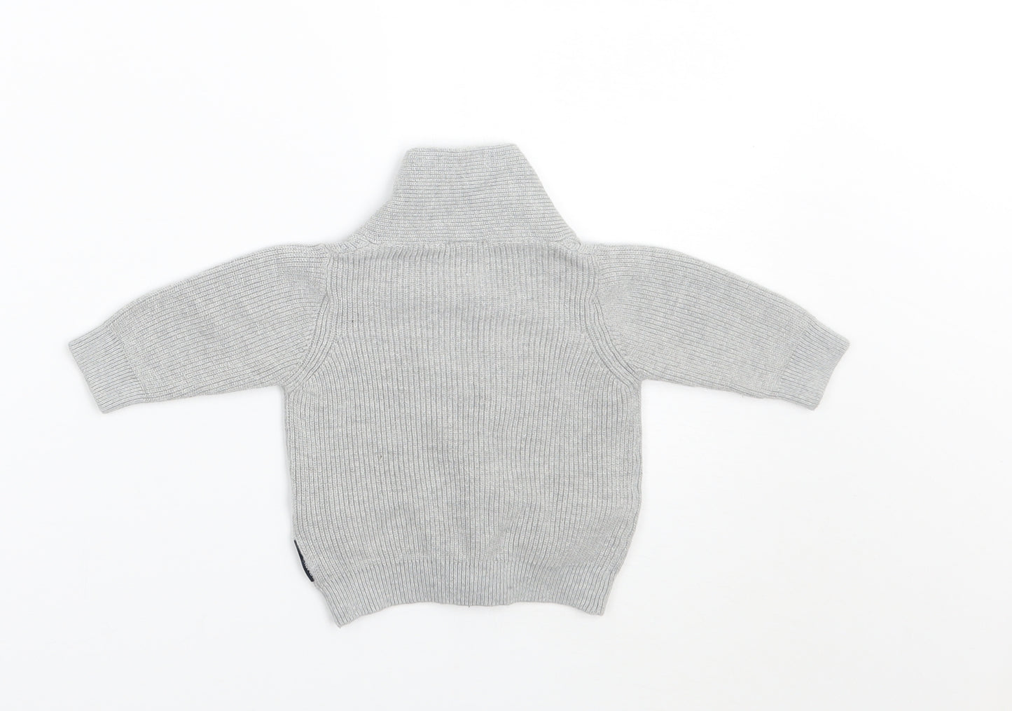 Polarn O. Pyret Baby Grey   Cardigan Jumper Size 0-3 Months