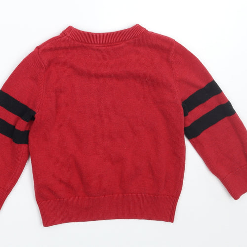 Gap Boys Red   Pullover Jumper Size 3 Years