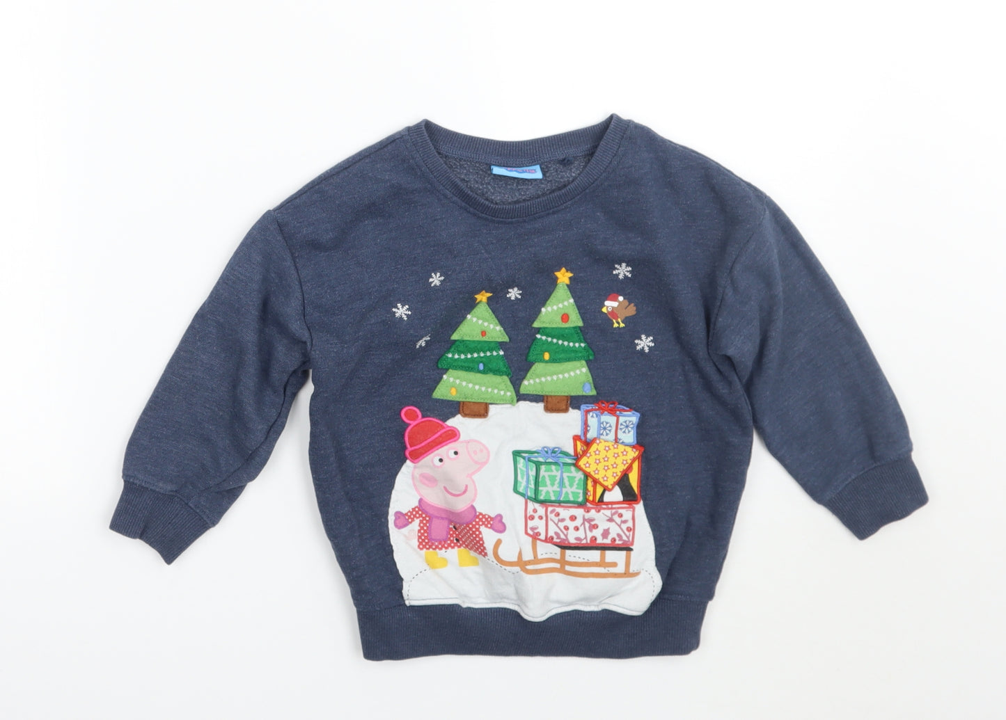 NEXT Girls Blue   Pullover Jumper Size 2-3 Years  - Peppa pig