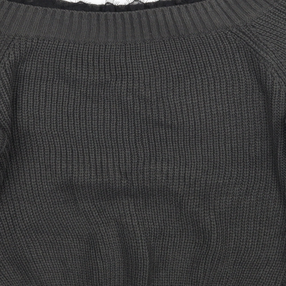 SheIn Womens Grey   Pullover Jumper Size 2XL