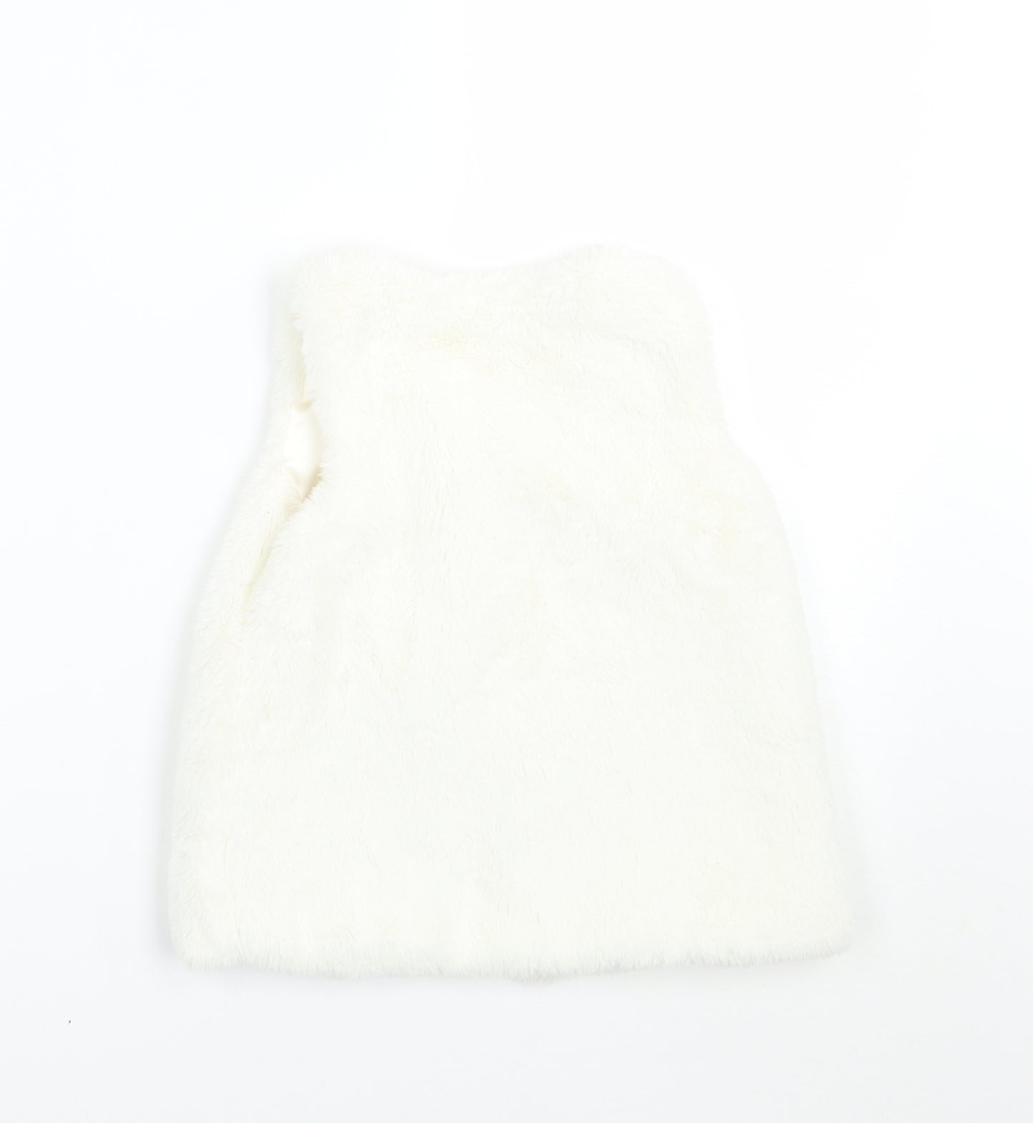 Matalan Girls White   Gilet Coat Size 3-4 Years