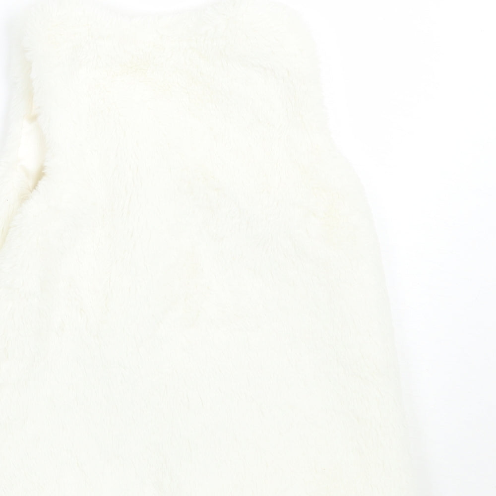 Matalan Girls White   Gilet Coat Size 3-4 Years