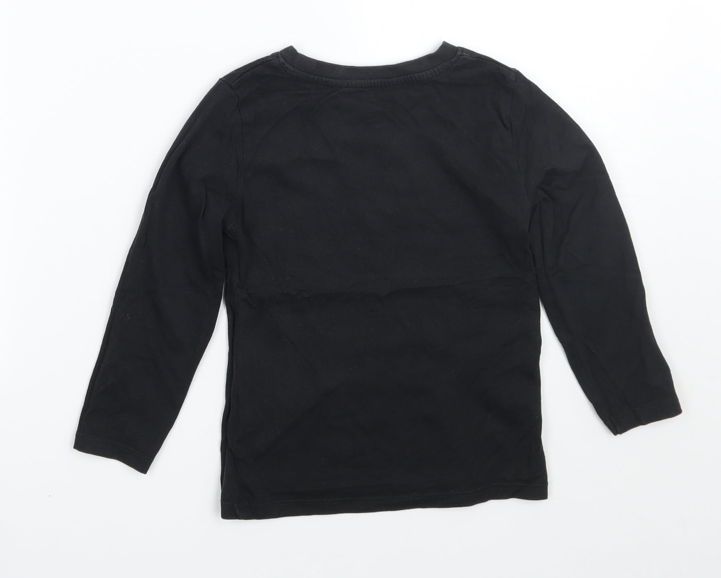 H&M Girls Black   Basic T-Shirt Size 4 Years
