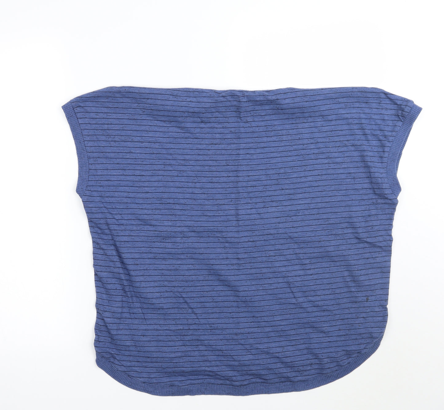 Marks and Spencer Womens Blue Striped  Basic T-Shirt Size 18