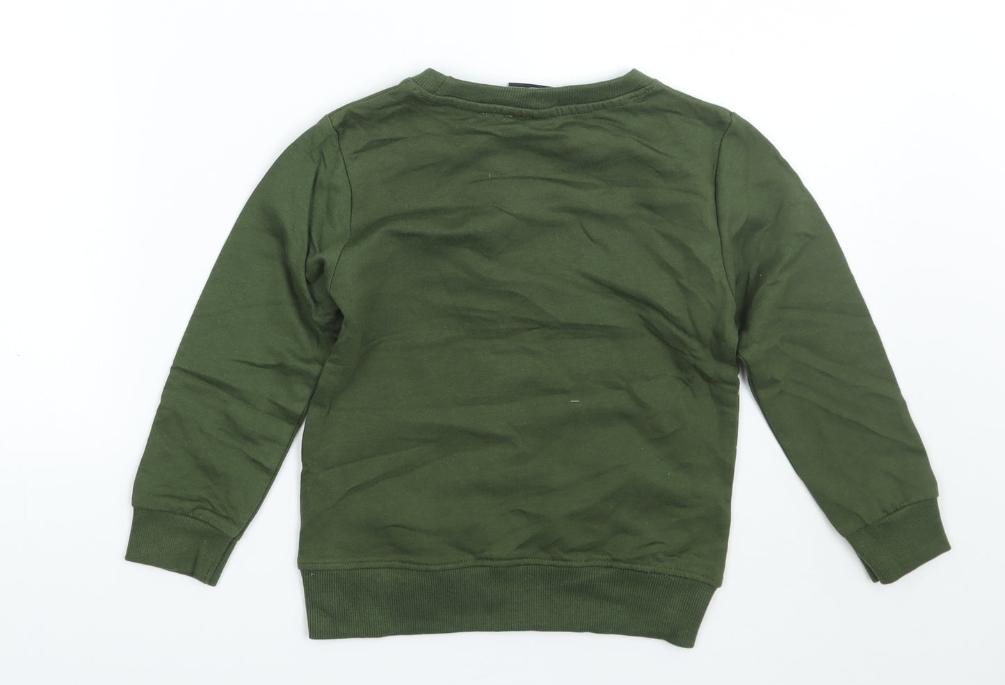 Jurassic World Boys Green   Pullover Jumper Size 4-5 Years