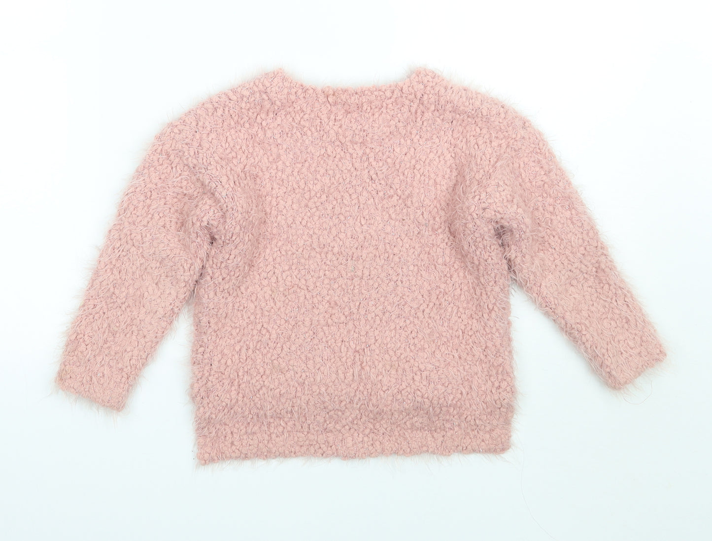 NEXT Girls Pink  Rayon Pullover Jumper Size 3 Years