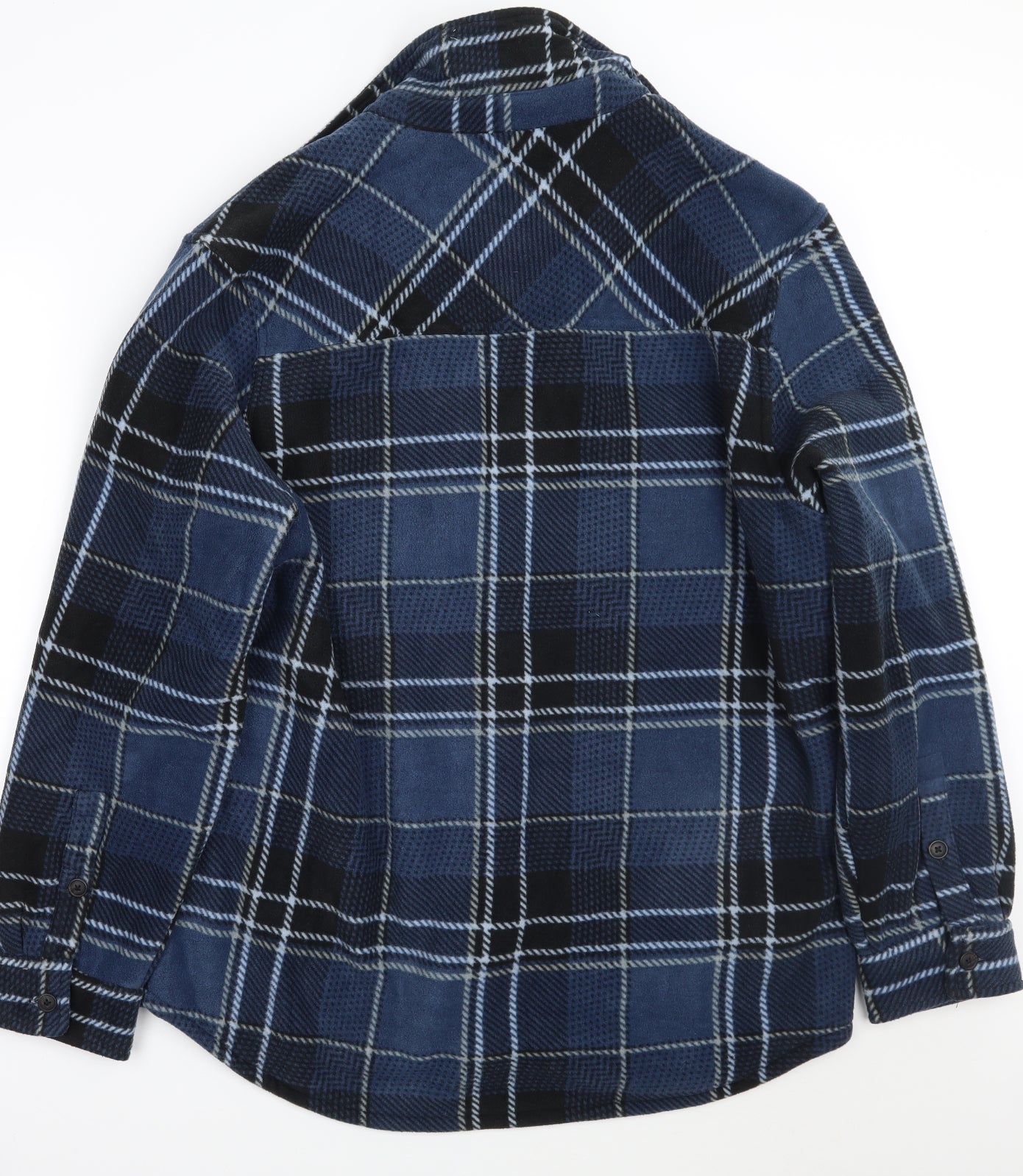 FREEDOM FOUNDRY Mens Blue Check  Jacket Coatigan Size L