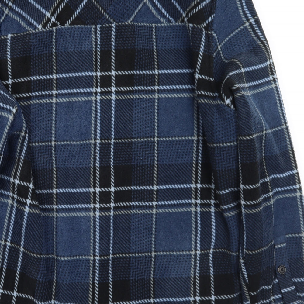 FREEDOM FOUNDRY Mens Blue Check  Jacket Coatigan Size L