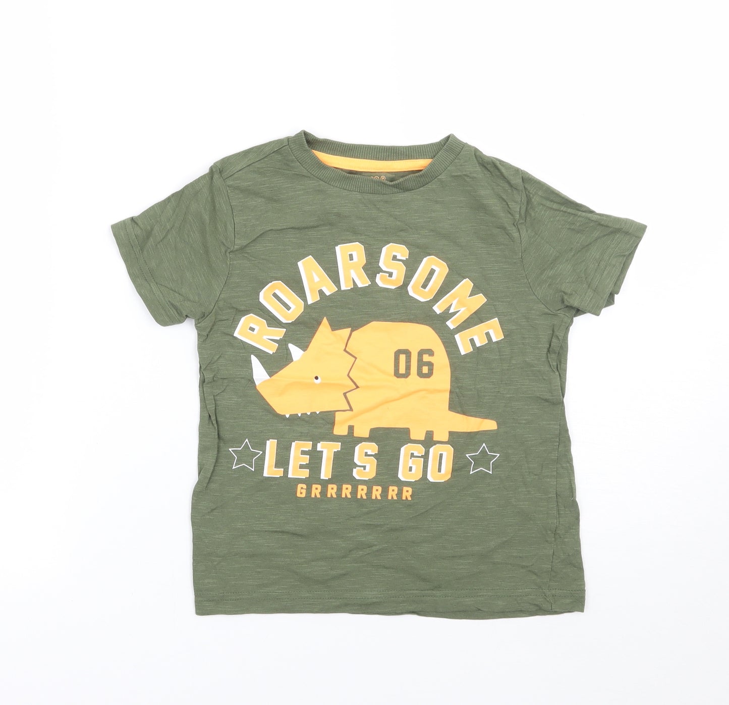 D&F Boys Green   Basic T-Shirt Size 4-5 Years