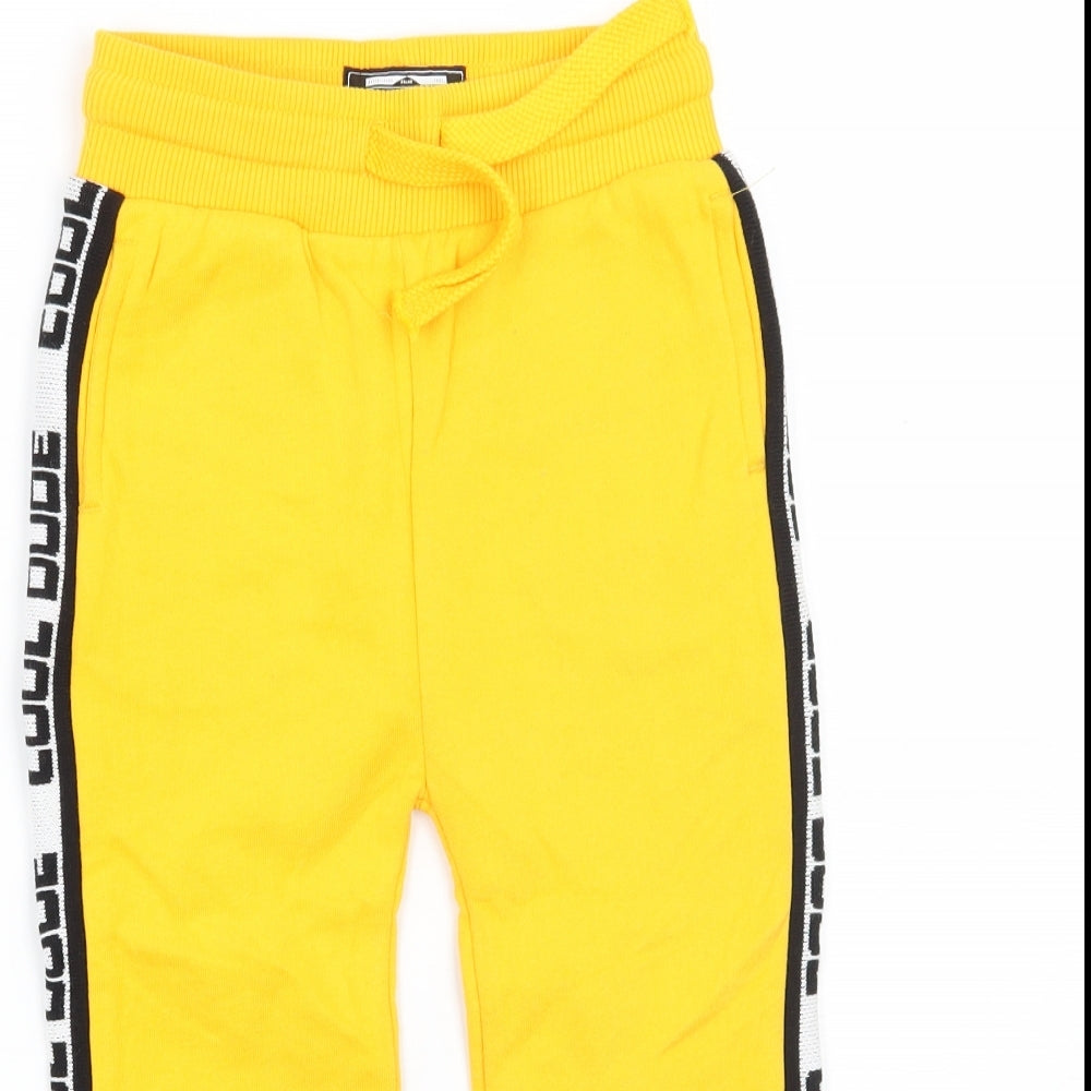 NEXT Boys Yellow   Sweatpants Trousers Size 4-5 Years