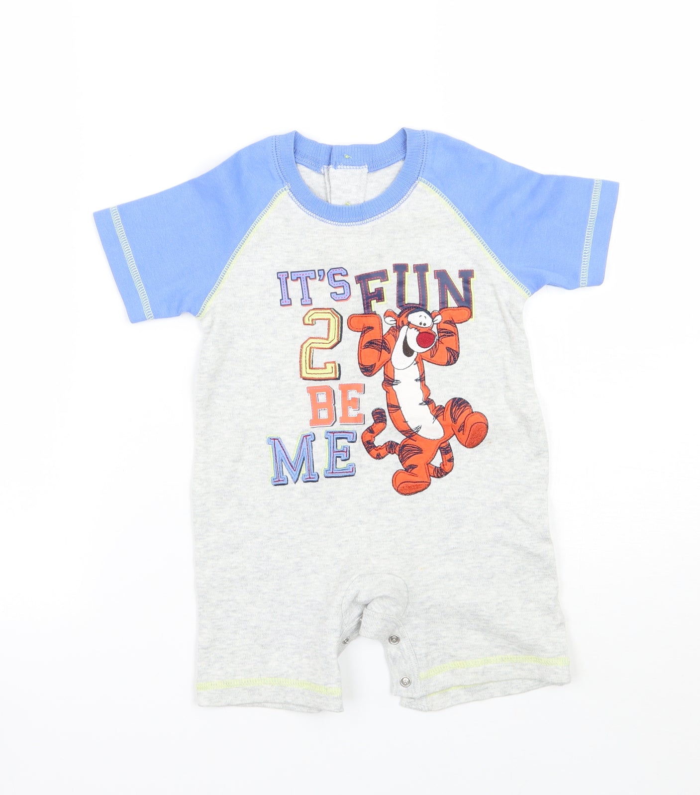 George Baby Grey   Babygrow One-Piece Size 6-9 Months  - Tiger