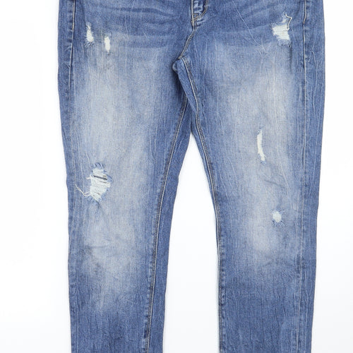 Denim & Co. Womens Blue   Straight Jeans Size 12 L29 in