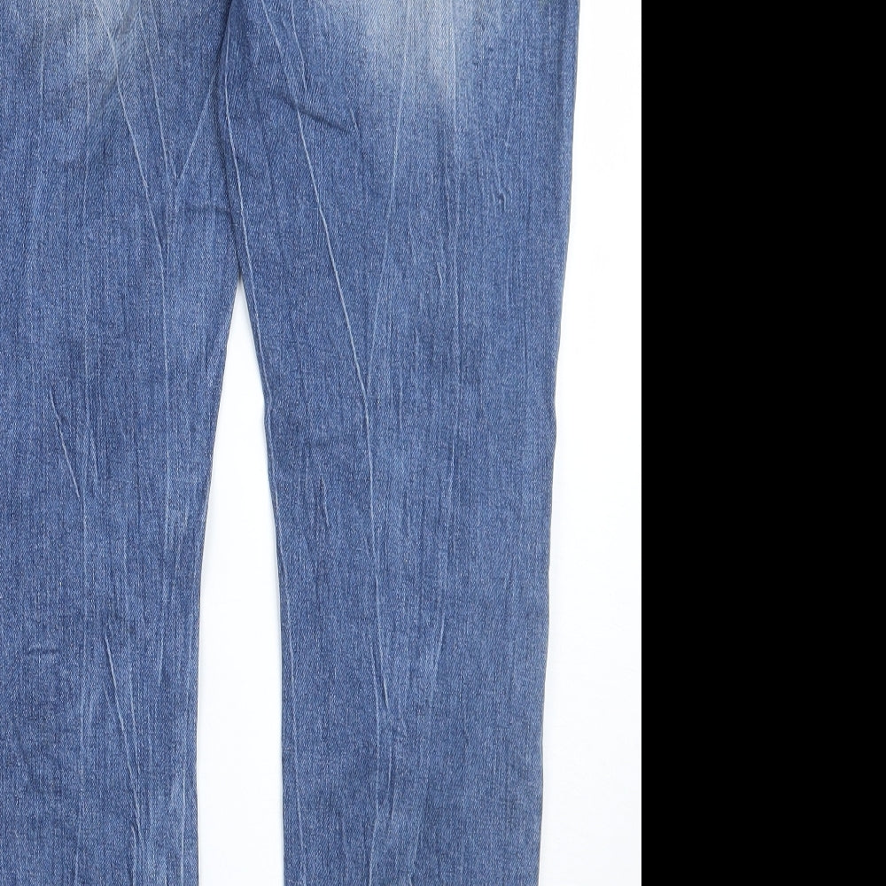 Denim & Co. Womens Blue   Straight Jeans Size 12 L29 in