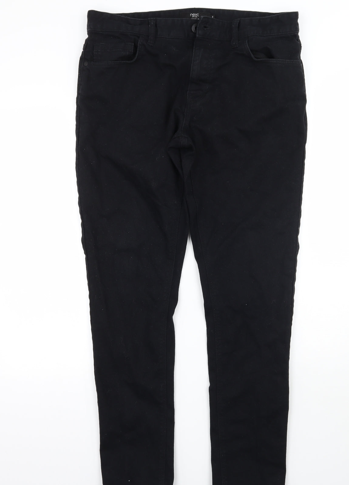 NEXT Mens Black   Straight Jeans Size 34 L30 in