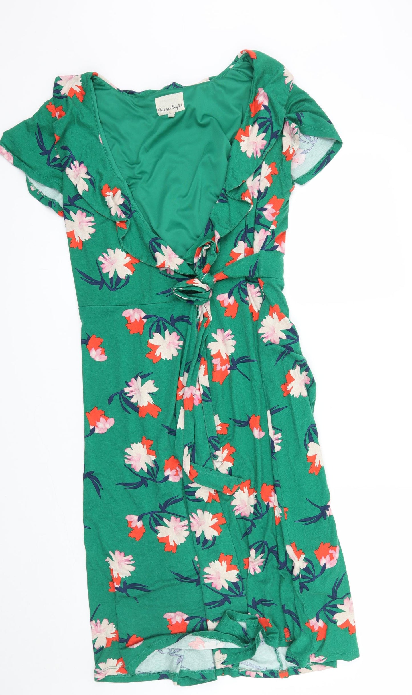 Phase Eight Womens Green Floral  A-Line  Size 16