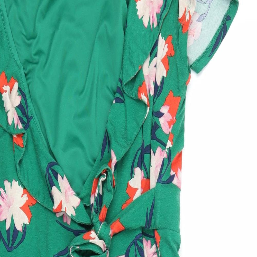 Phase Eight Womens Green Floral  A-Line  Size 16
