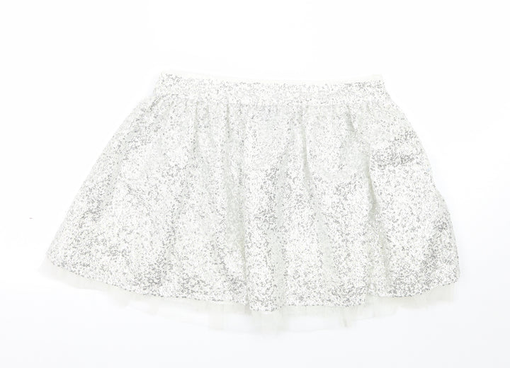 limited collection Girls Silver   A-Line Skirt Size 13 Years