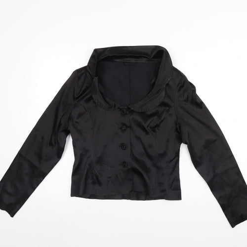Preworn Womens Black   Basic Button-Up Size 14