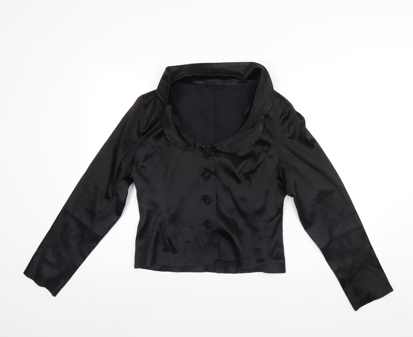 Preworn Womens Black   Basic Button-Up Size 14
