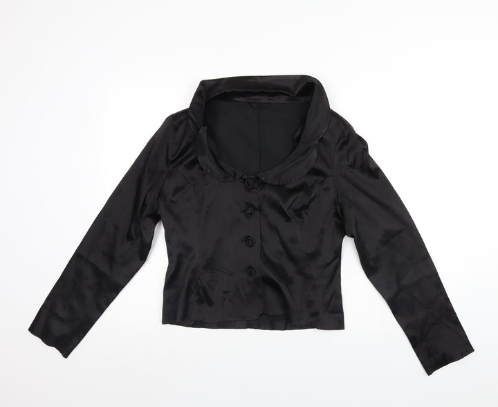 Preworn Womens Black   Basic Button-Up Size 14