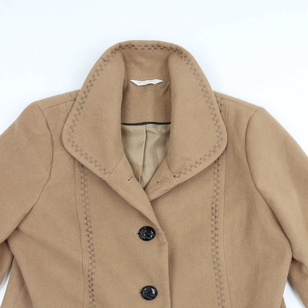 Classic Womens Beige   Overcoat Coat Size 18