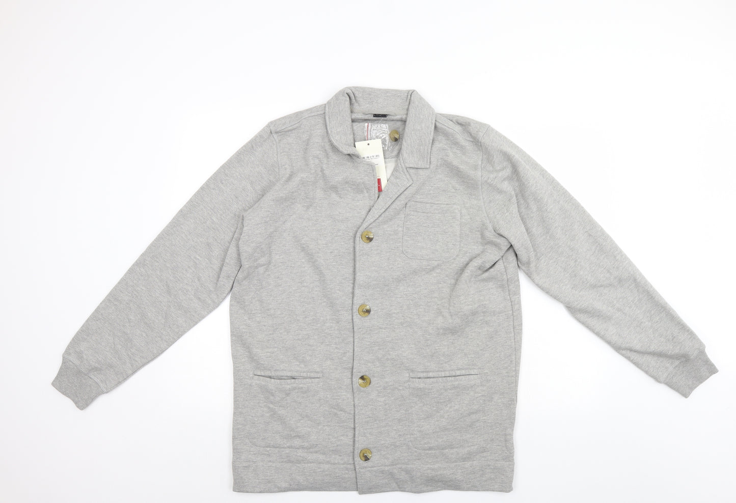 Cotton Traders Mens Grey   Jacket Coatigan Size L