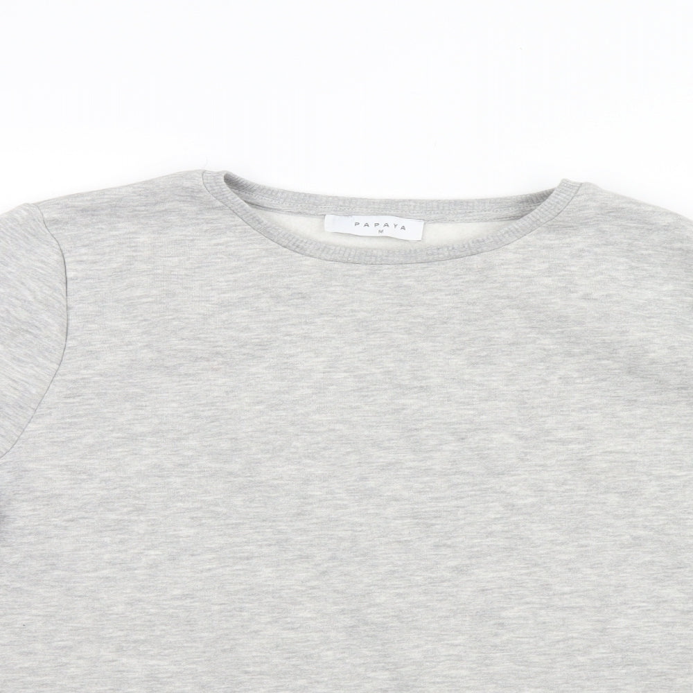 Papaya Womens Grey   Pullover Sweatshirt Size M
