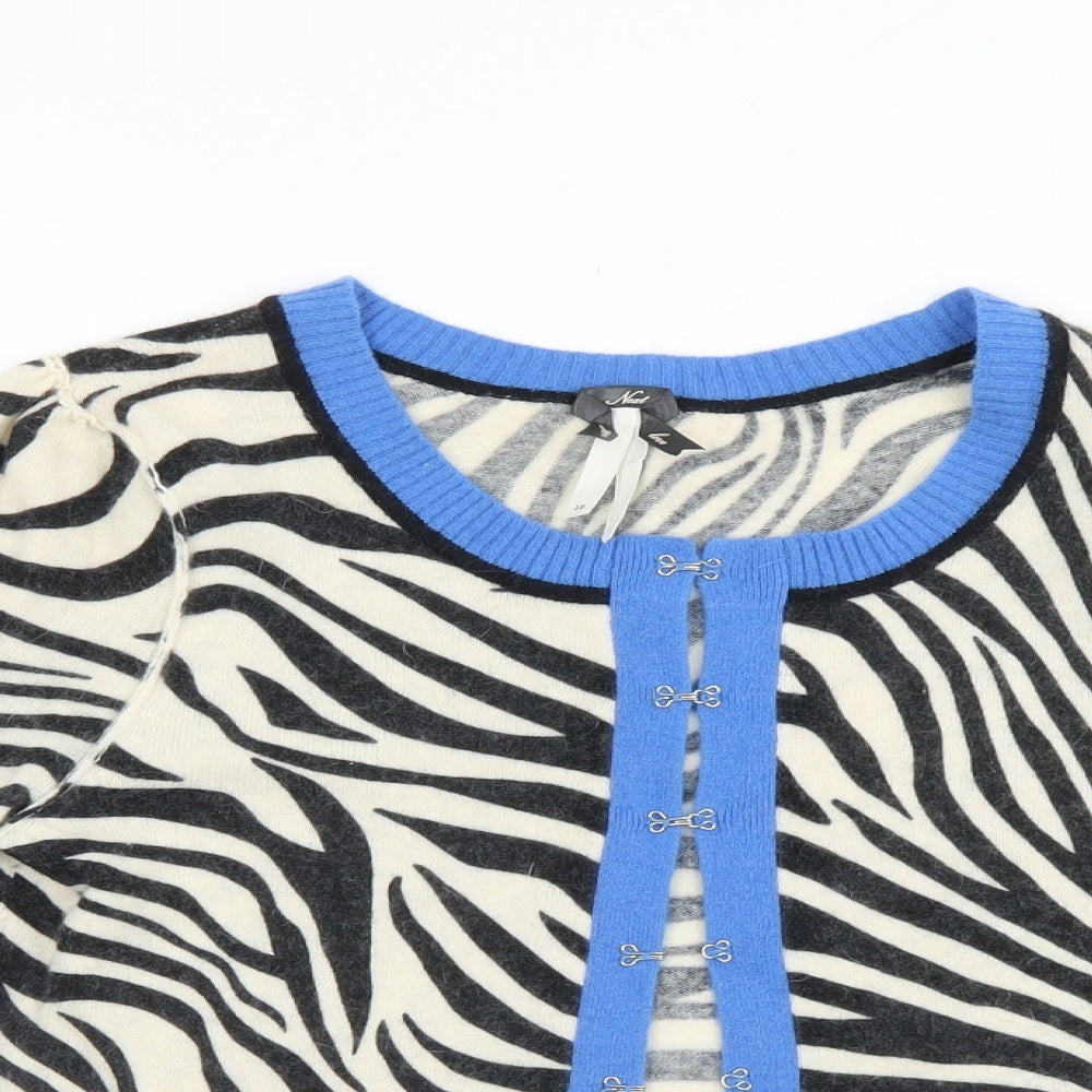NEXT Womens Multicoloured Animal Print  Cardigan Jumper Size 10