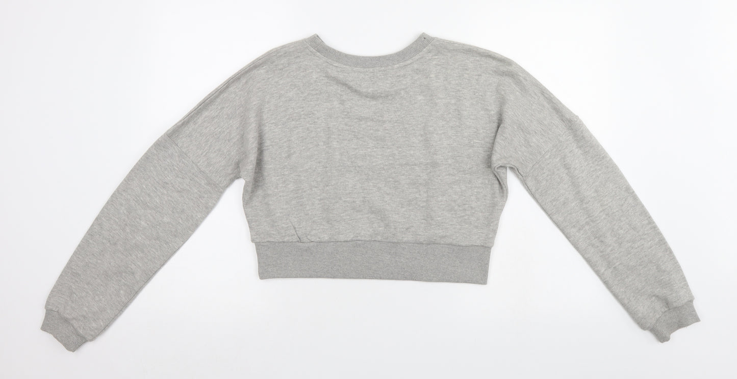 Outrage Womens Grey   Pullover Sweatshirt Size M  - cropped