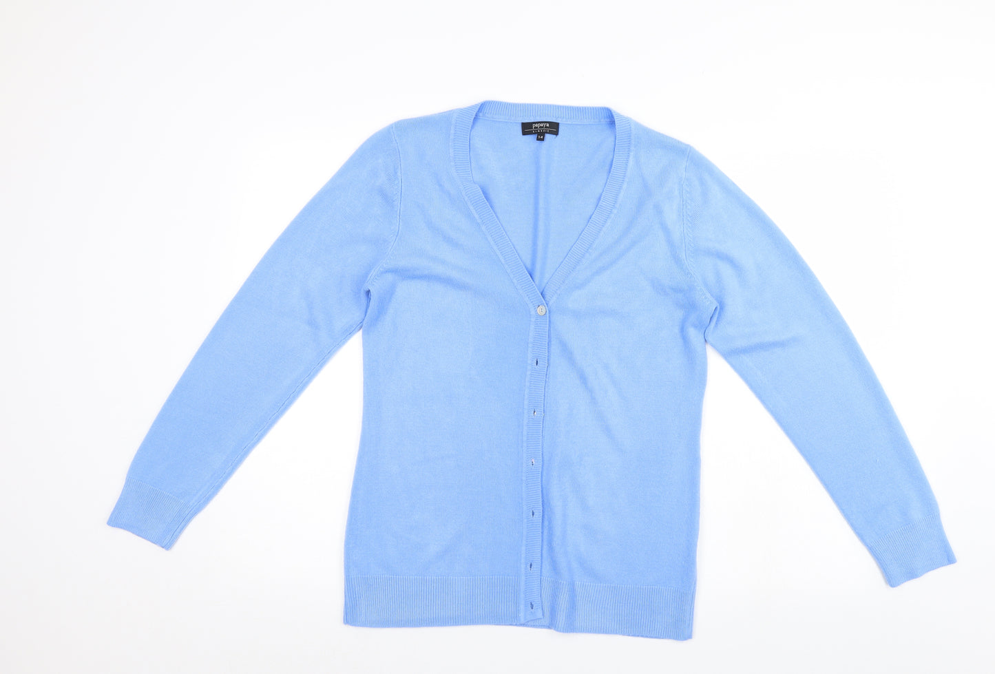 Papaya Womens Blue   Cardigan Jumper Size 14