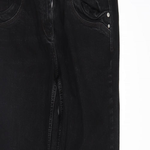 George Womens Black  Denim Straight Jeans Size 14 L30 in