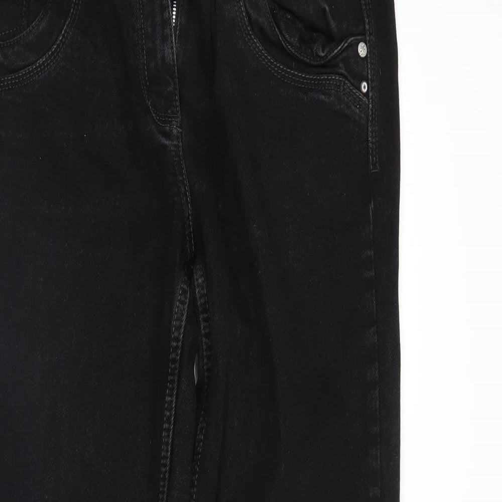George Womens Black  Denim Straight Jeans Size 14 L30 in
