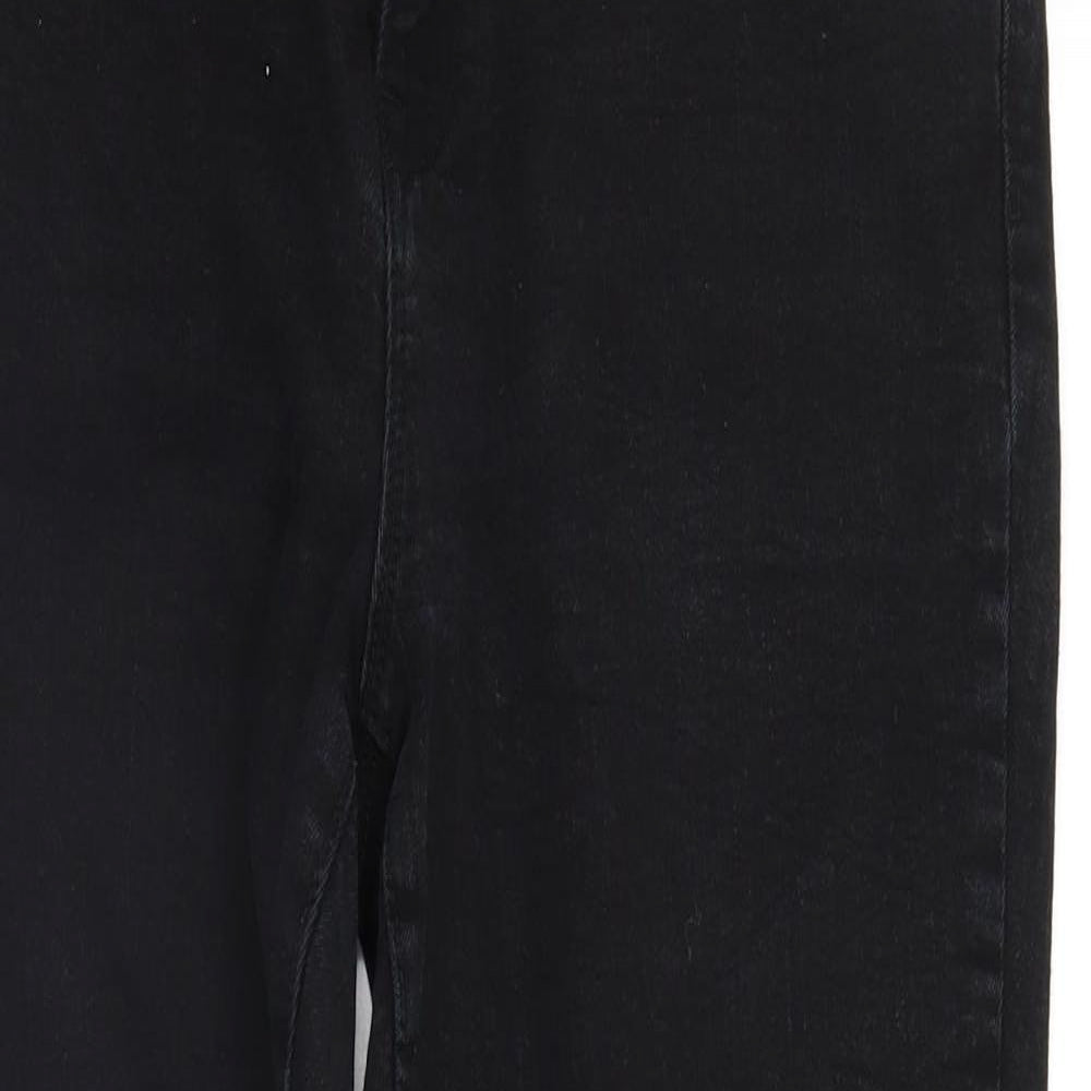 Denim & Co. Womens Black  Denim Tapered Jeans Size 16 L27 in