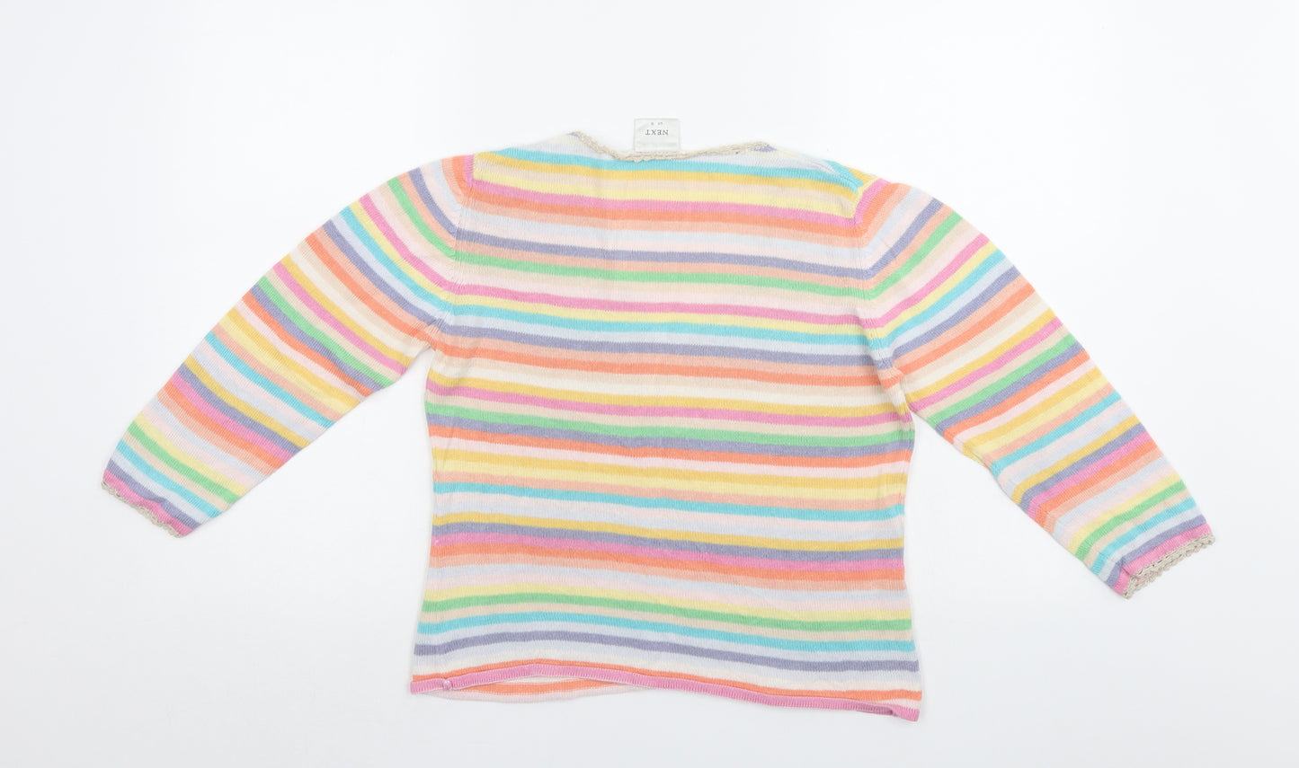 NEXT Womens Multicoloured Striped  Pullover Jumper Size 12