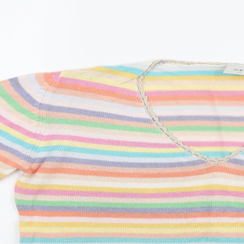 NEXT Womens Multicoloured Striped  Pullover Jumper Size 12