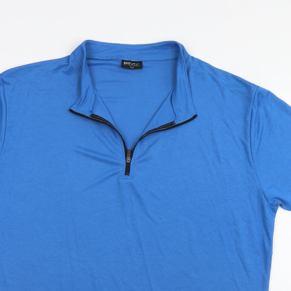 Ridge Mens Blue   Jersey Polo Size 2XL  - Cycle jersey