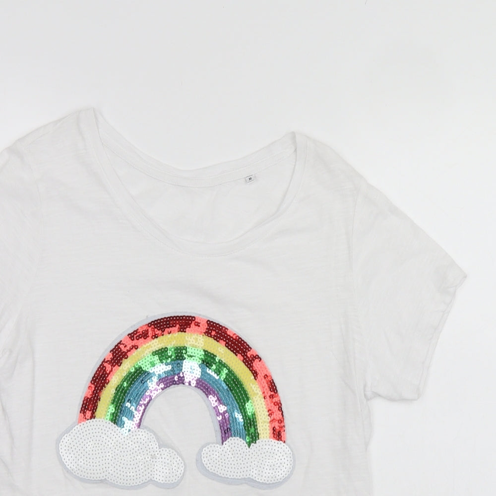 BC Collection Womens White   Basic T-Shirt Size M