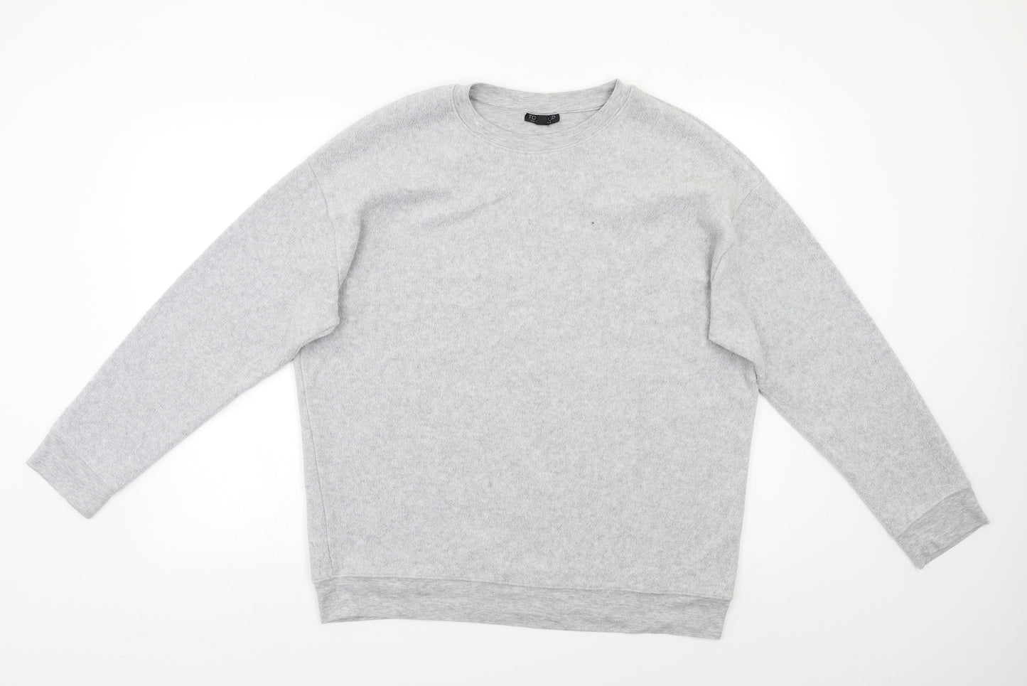 Topshop Womens Grey  Fleece Pullover Sweatshirt Size 14