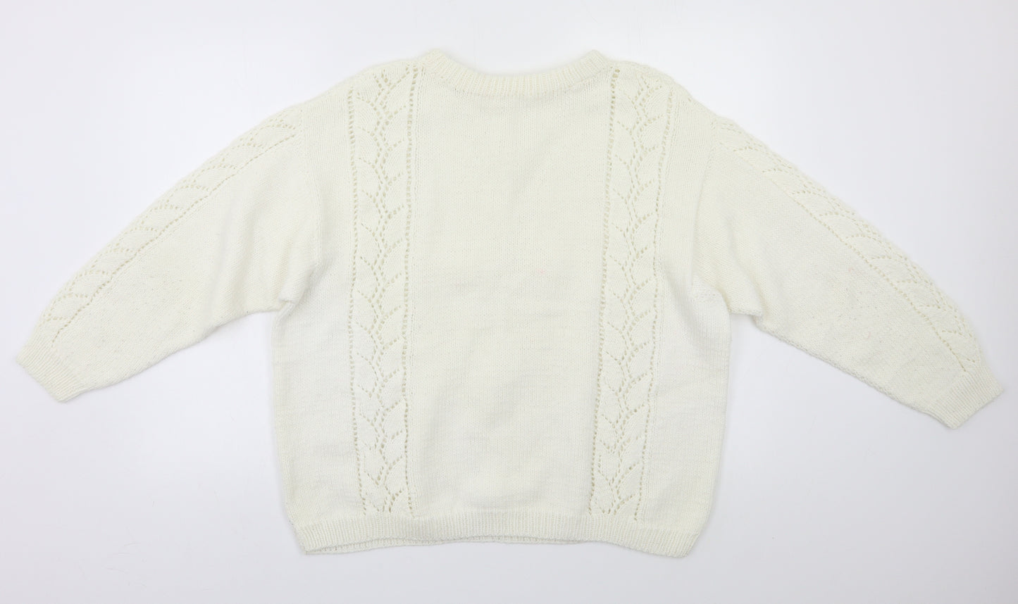 Preworn Womens Ivory   Pullover Jumper Size L
