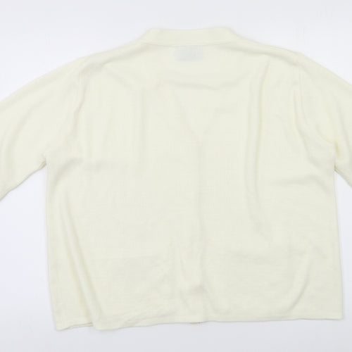 In Stitches Womens Ivory   Cardigan Jumper Size L