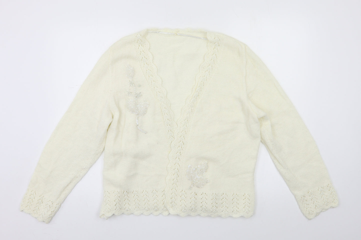 Preworn Womens Ivory   Cardigan Jumper Size L