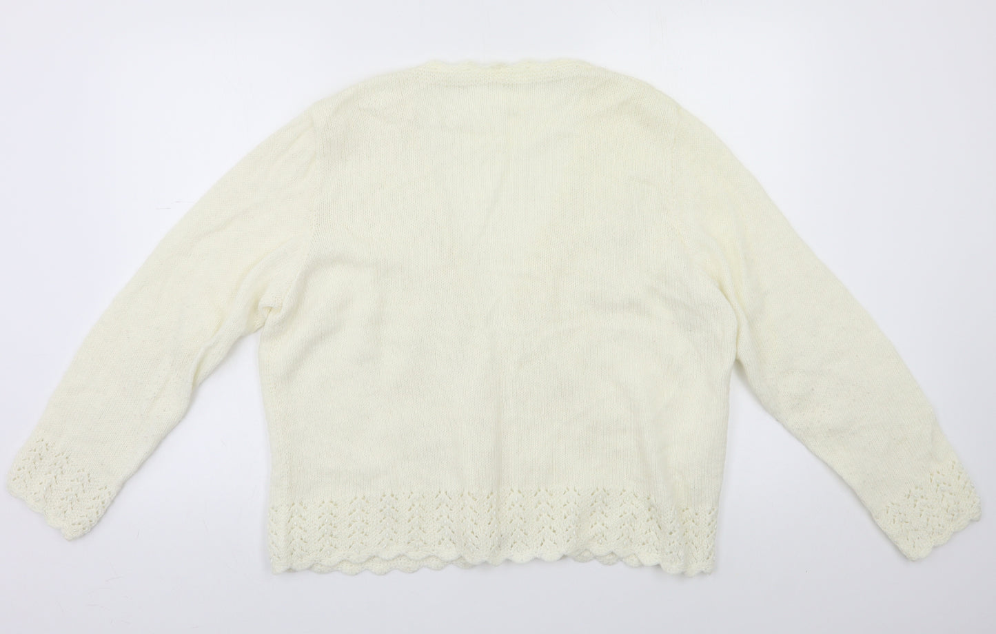 Preworn Womens Ivory   Cardigan Jumper Size L