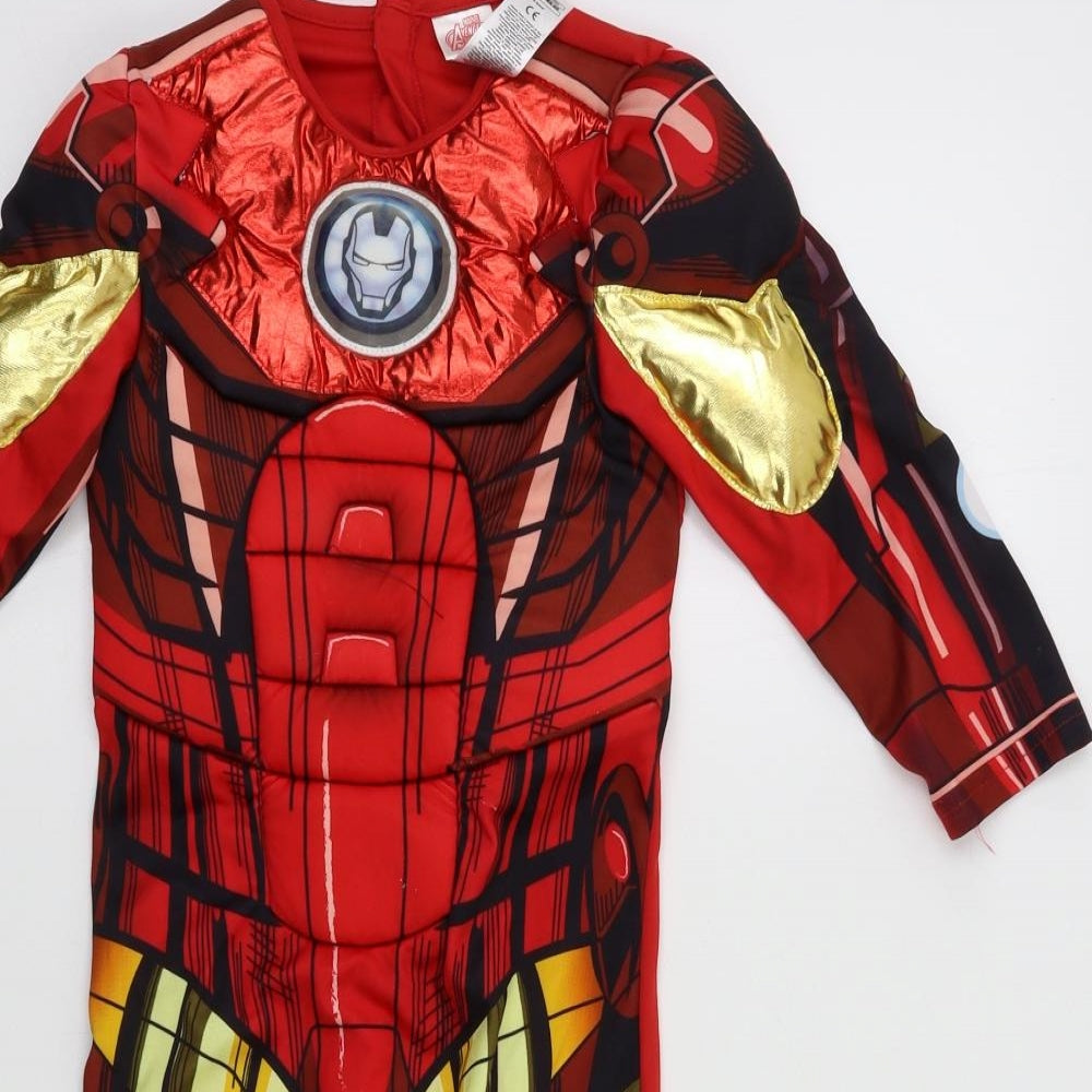Marvel Boys Red    Bodysuit Size 3-4 Years  - Fancy Dress